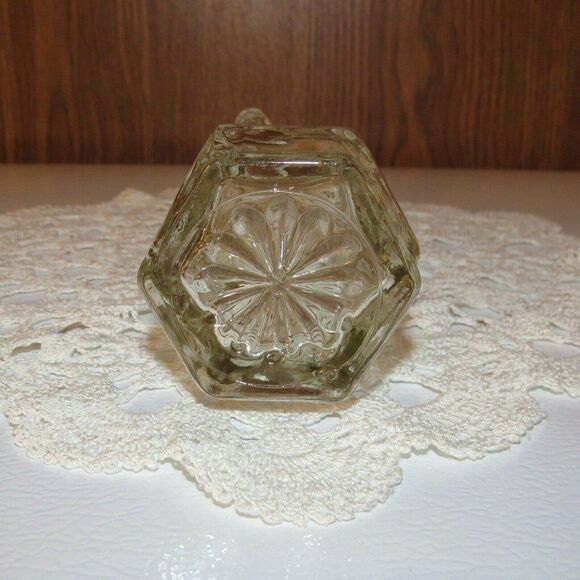 Vintage Anchor Hocking Early American EAPC Prescut Clear Cruet with Lid - Picture 7 of 12